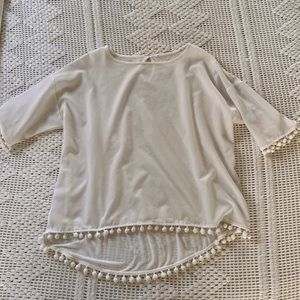 White designed blouse